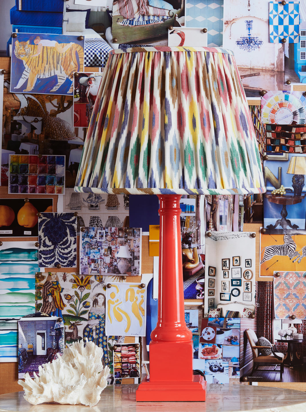 Sybil Gathered Shade - Confetti Ikat