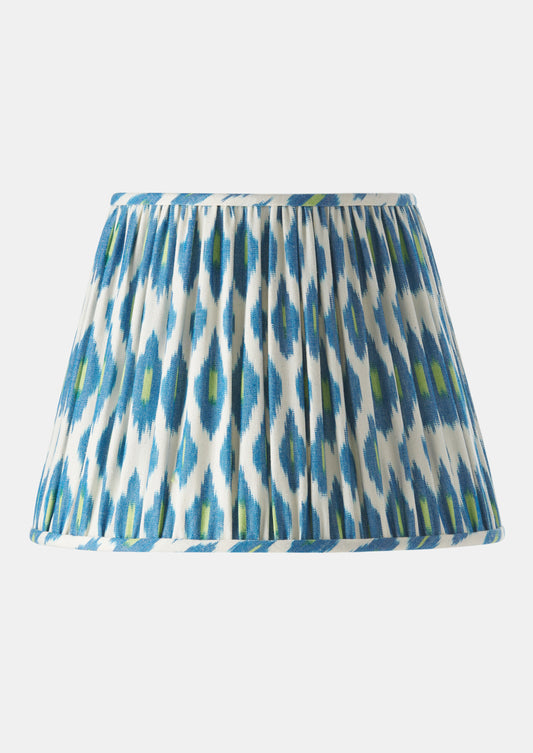 Sybil Gathered Shade - Blue Ikat